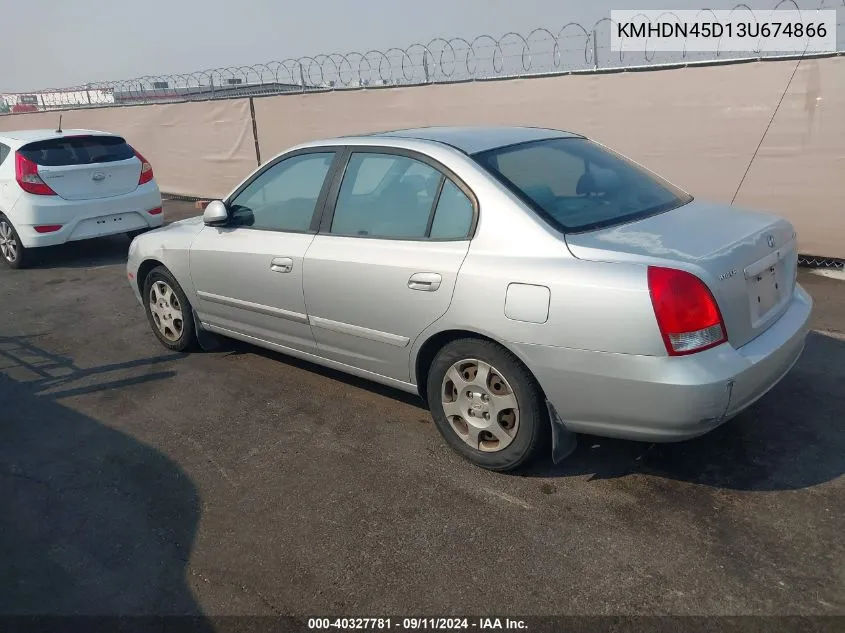 2003 Hyundai Elantra Gls/Gt VIN: KMHDN45D13U674866 Lot: 40327781