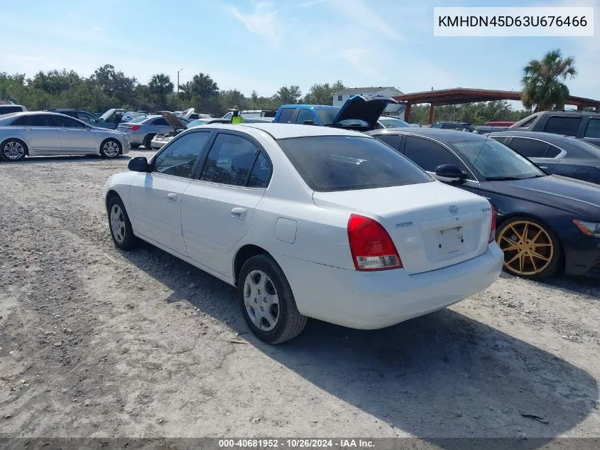 KMHDN45D63U676466 2003 Hyundai Elantra Gls/Gt