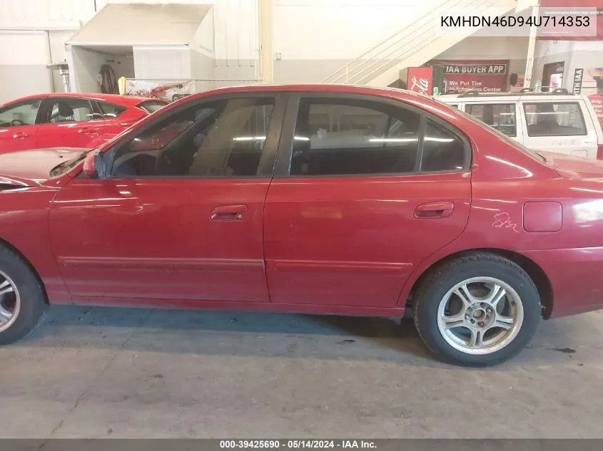 KMHDN46D94U714353 2004 Hyundai Elantra Gls/Gt