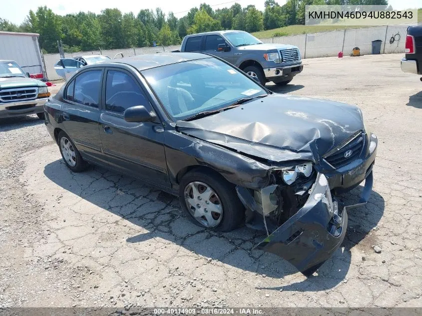 2004 Hyundai Elantra Gls/Gt VIN: KMHDN46D94U882543 Lot: 40114909