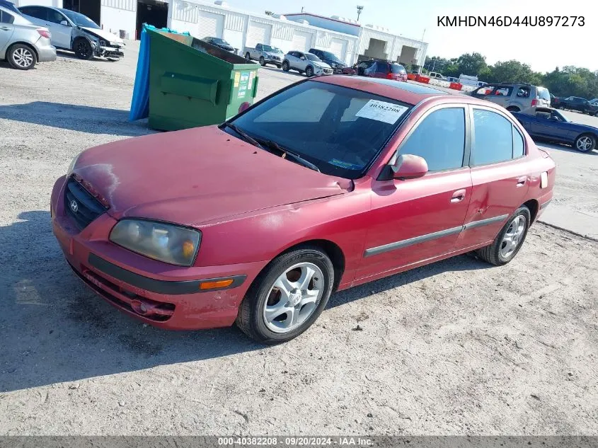 2004 Hyundai Elantra Gls/Gt VIN: KMHDN46D44U897273 Lot: 40382208