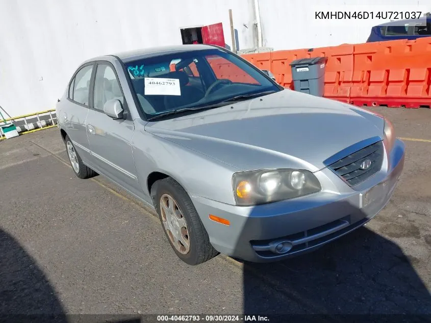 2004 Hyundai Elantra Gls/Gt VIN: KMHDN46D14U721037 Lot: 40462793