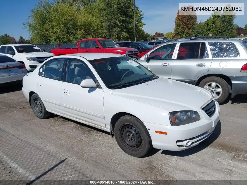 2004 Hyundai Elantra Gls/Gt VIN: KMHDN46D24U762082 Lot: 40514616