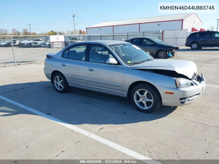 2004 Hyundai Elantra Gls/Gt VIN: KMHDN46D44U883745 Lot: 40523020