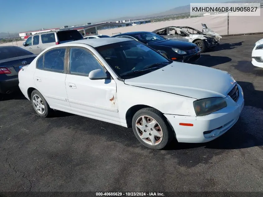 2004 Hyundai Elantra Gls/Gt VIN: KMHDN46D84U905827 Lot: 40685629