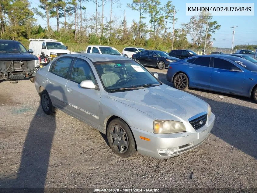 2004 Hyundai Elantra Gls/Gt VIN: KMHDN46D24U764849 Lot: 40734070