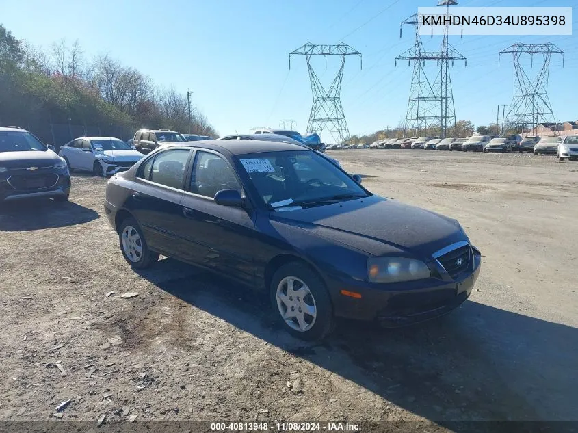 2004 Hyundai Elantra Gls/Gt VIN: KMHDN46D34U895398 Lot: 40813948