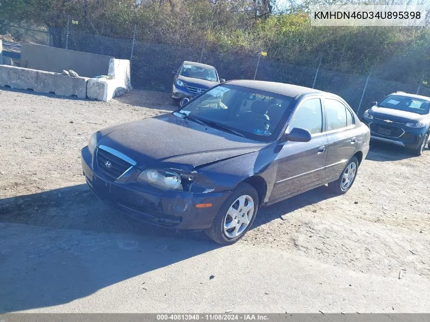 2004 Hyundai Elantra Gls/Gt VIN: KMHDN46D34U895398 Lot: 40813948