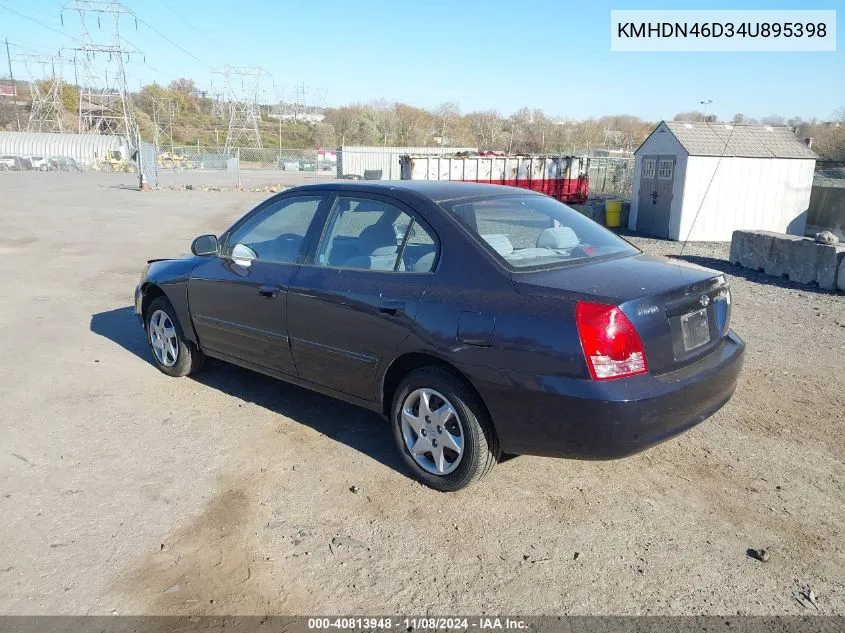 2004 Hyundai Elantra Gls/Gt VIN: KMHDN46D34U895398 Lot: 40813948