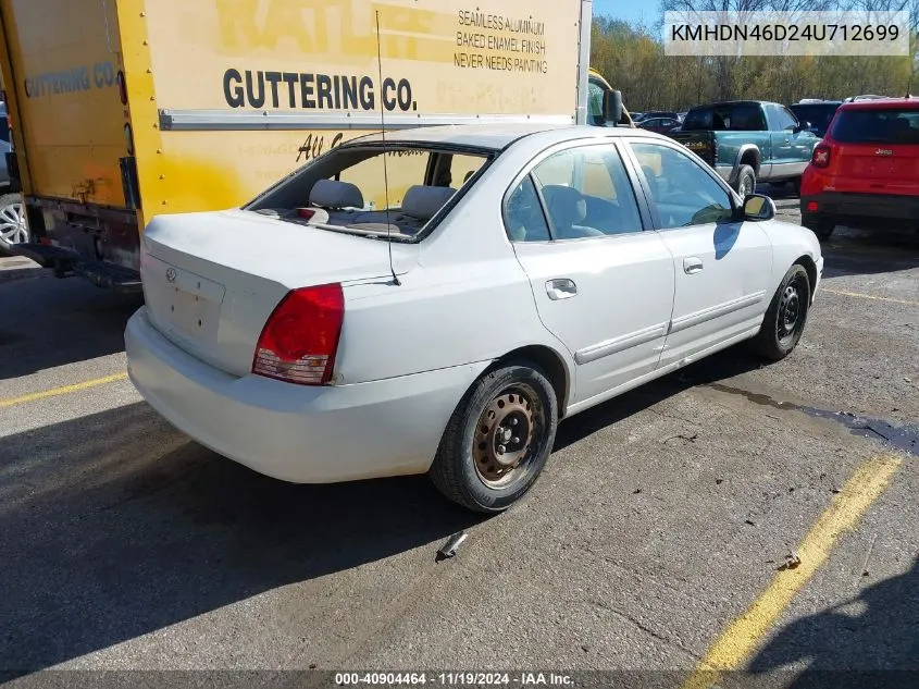 KMHDN46D24U712699 2004 Hyundai Elantra Gls/Gt