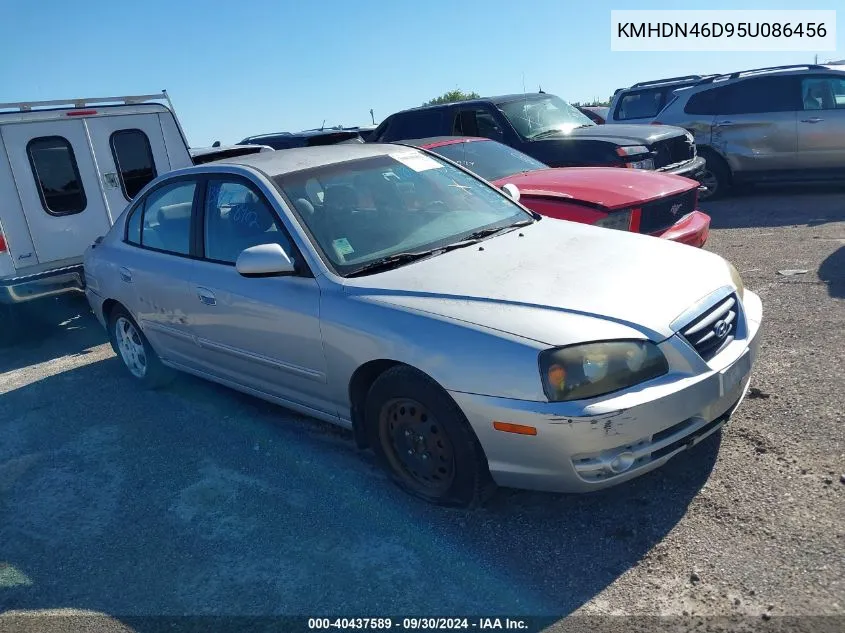 2005 Hyundai Elantra Gls/Gt VIN: KMHDN46D95U086456 Lot: 40437589