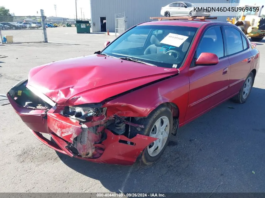 2005 Hyundai Elantra Gls/Gt VIN: KMHDN46D45U969459 Lot: 40440160