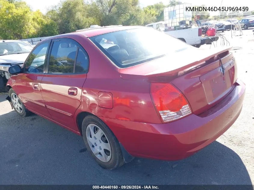 2005 Hyundai Elantra Gls/Gt VIN: KMHDN46D45U969459 Lot: 40440160