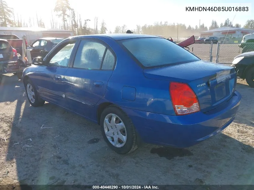 KMHDN46D85U016883 2005 Hyundai Elantra Gls/Gt