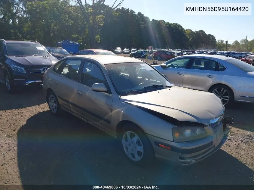 2005 Hyundai Elantra Gls/Gt VIN: KMHDN56D95U164420 Lot: 40469886