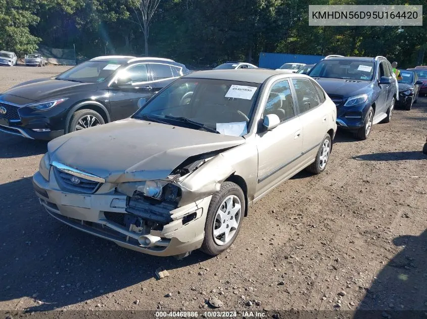 2005 Hyundai Elantra Gls/Gt VIN: KMHDN56D95U164420 Lot: 40469886