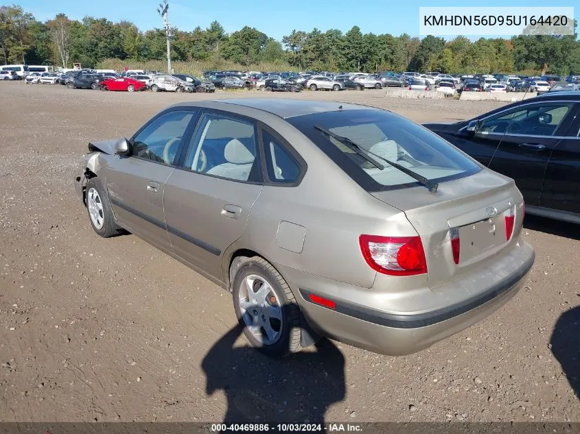 2005 Hyundai Elantra Gls/Gt VIN: KMHDN56D95U164420 Lot: 40469886