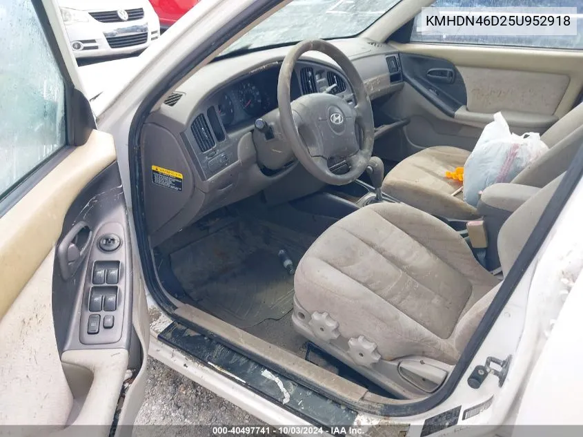 KMHDN46D25U952918 2005 Hyundai Elantra Gls/Gt