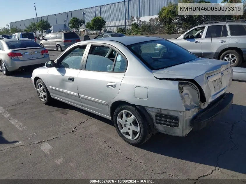 2005 Hyundai Elantra Gls/Gt VIN: KMHDN46D05U073319 Lot: 40524976