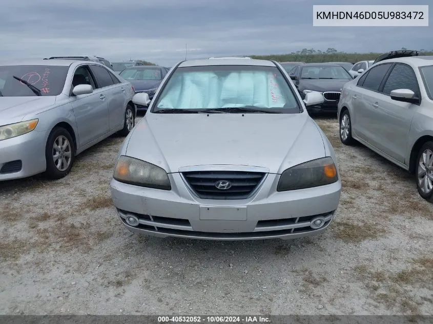 2005 Hyundai Elantra Gls/Gt VIN: KMHDN46D05U983472 Lot: 40532052