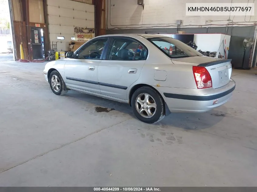 2005 Hyundai Elantra Gls/Gt VIN: KMHDN46D85U077697 Lot: 40544209