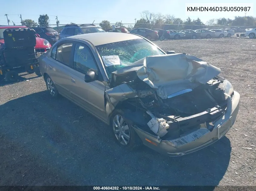 2005 Hyundai Elantra Gls/Gt VIN: KMHDN46D35U050987 Lot: 40604282