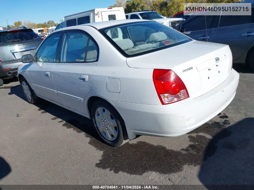 KMHDN46D95U152715 2005 Hyundai Elantra Gls/Gt