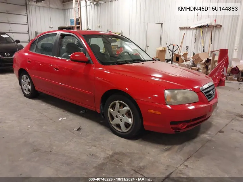 2005 Hyundai Elantra Gls/Gt VIN: KMHDN46D15U144883 Lot: 40748226