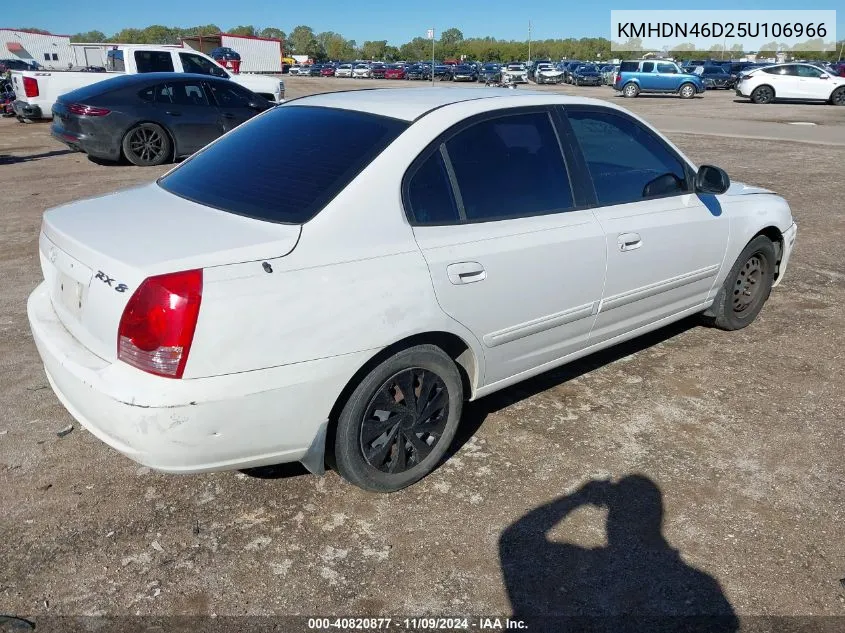 KMHDN46D25U106966 2005 Hyundai Elantra Gls/Gt