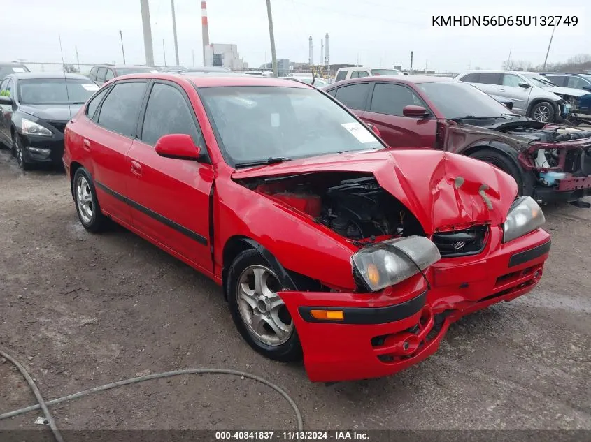 2005 Hyundai Elantra Gls/Gt VIN: KMHDN56D65U132749 Lot: 40841837