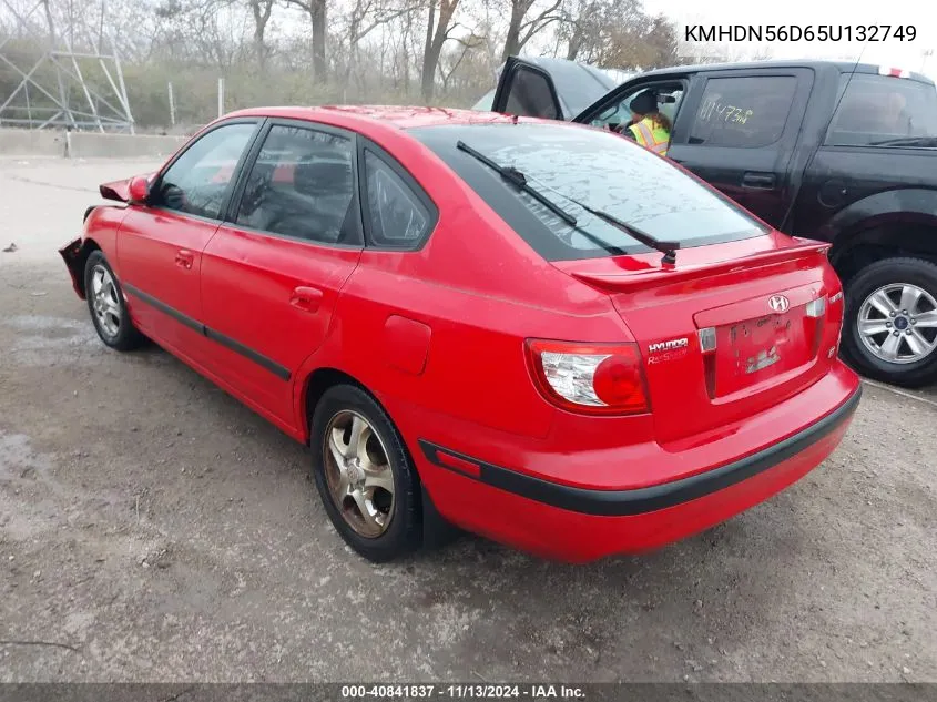 2005 Hyundai Elantra Gls/Gt VIN: KMHDN56D65U132749 Lot: 40841837