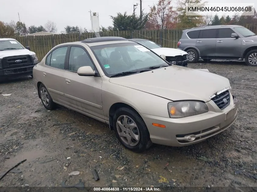 2005 Hyundai Elantra Gls/Gt VIN: KMHDN46D45U068608 Lot: 40864638