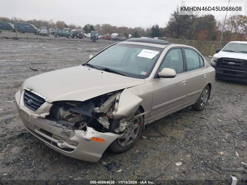 2005 Hyundai Elantra Gls/Gt VIN: KMHDN46D45U068608 Lot: 40864638