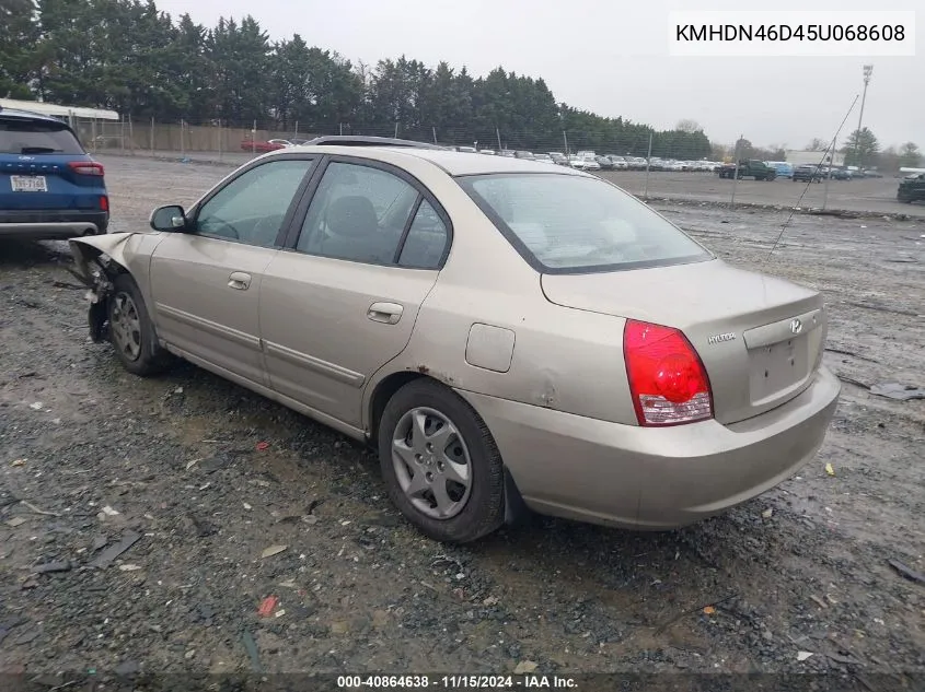 2005 Hyundai Elantra Gls/Gt VIN: KMHDN46D45U068608 Lot: 40864638