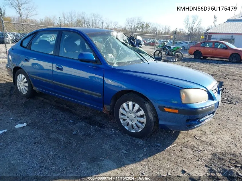 2005 Hyundai Elantra Gls/Gt VIN: KMHDN56D95U175479 Lot: 40880754