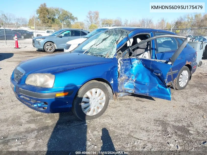 2005 Hyundai Elantra Gls/Gt VIN: KMHDN56D95U175479 Lot: 40880754