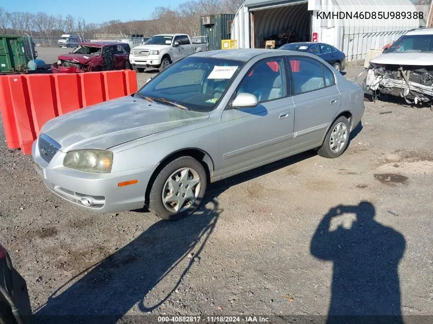 2005 Hyundai Elantra Gls/Gt VIN: KMHDN46D85U989388 Lot: 40882817