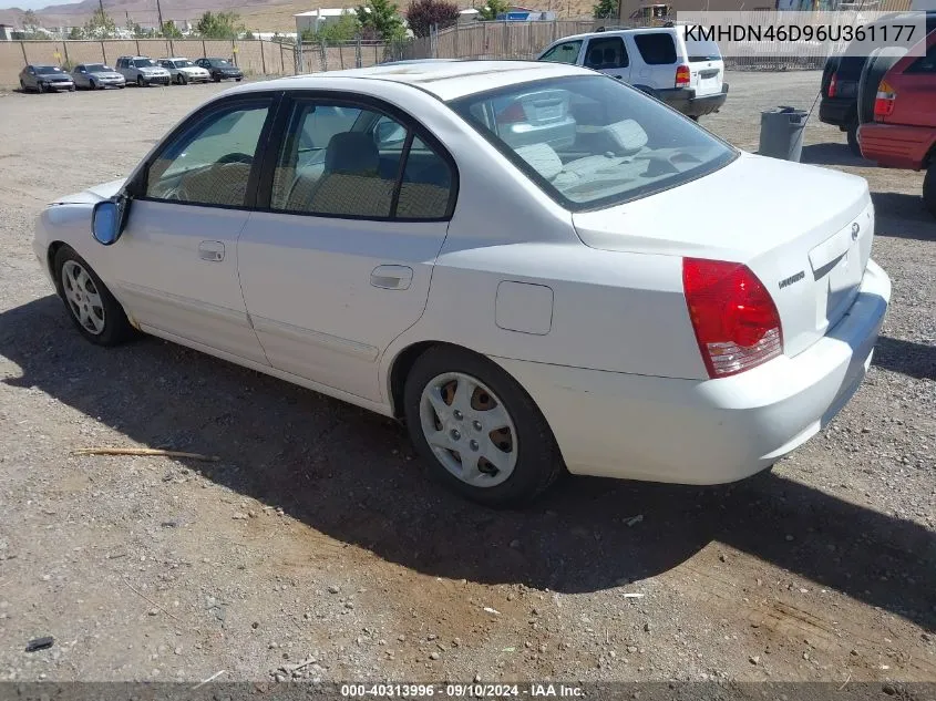 KMHDN46D96U361177 2006 Hyundai Elantra Gls/Limited