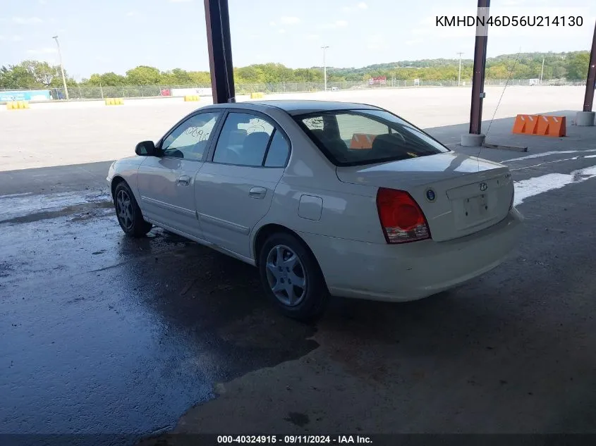 2006 Hyundai Elantra Gls/Limited VIN: KMHDN46D56U214130 Lot: 40324915