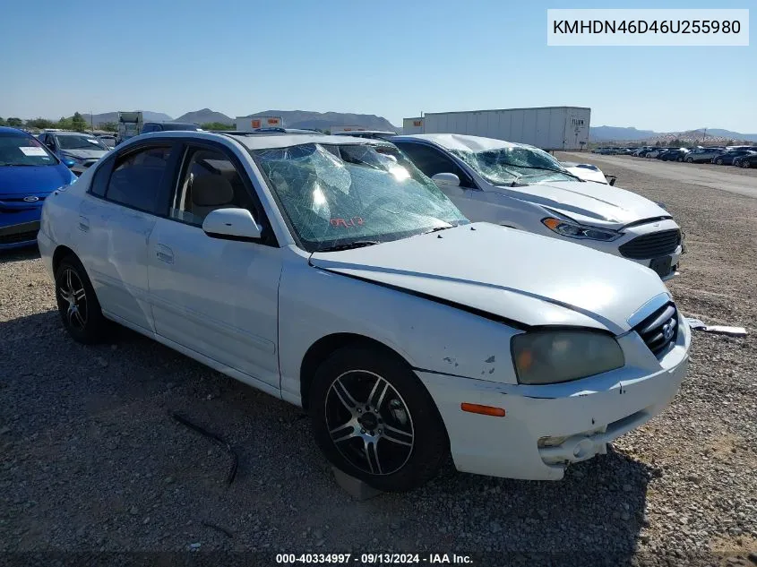 2006 Hyundai Elantra Gls/Gt/Limited VIN: KMHDN46D46U255980 Lot: 40334997