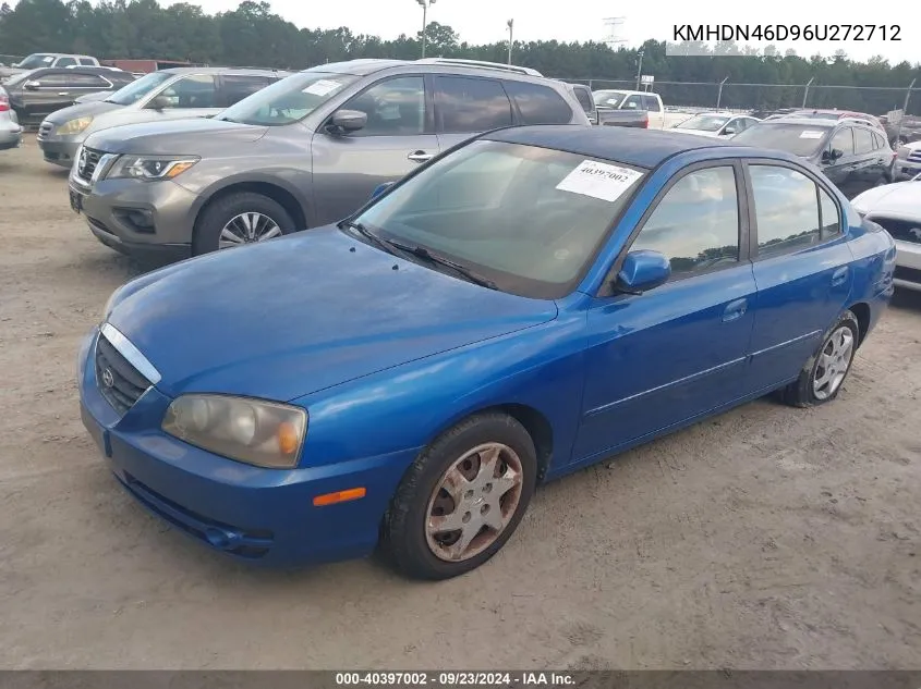 2006 Hyundai Elantra Gls/Limited VIN: KMHDN46D96U272712 Lot: 40397002