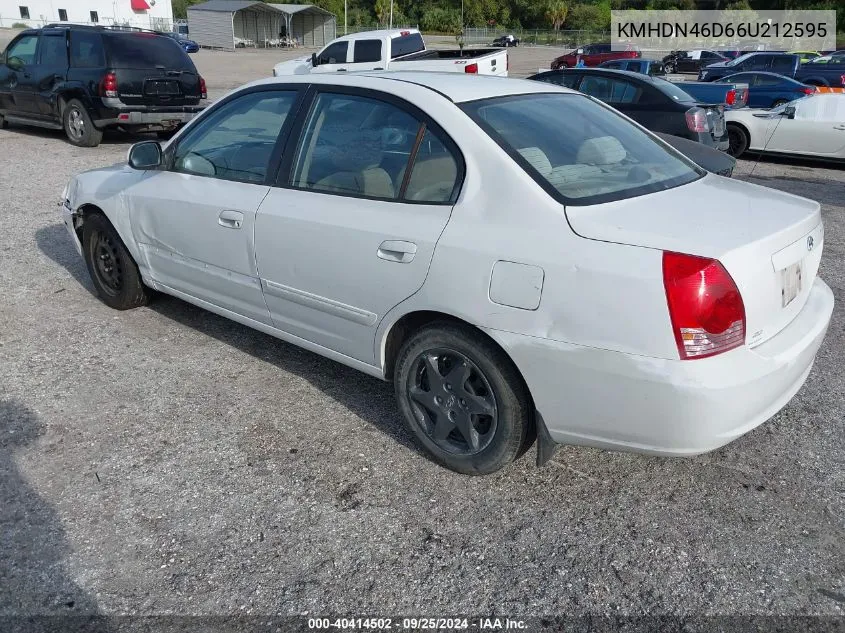 KMHDN46D66U212595 2006 Hyundai Elantra Gls/Limited