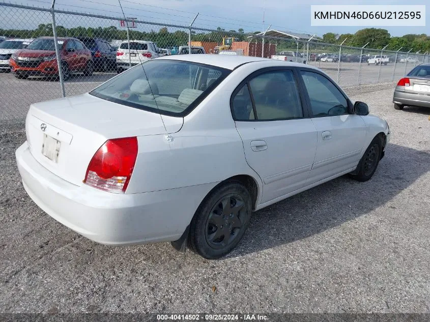 KMHDN46D66U212595 2006 Hyundai Elantra Gls/Limited