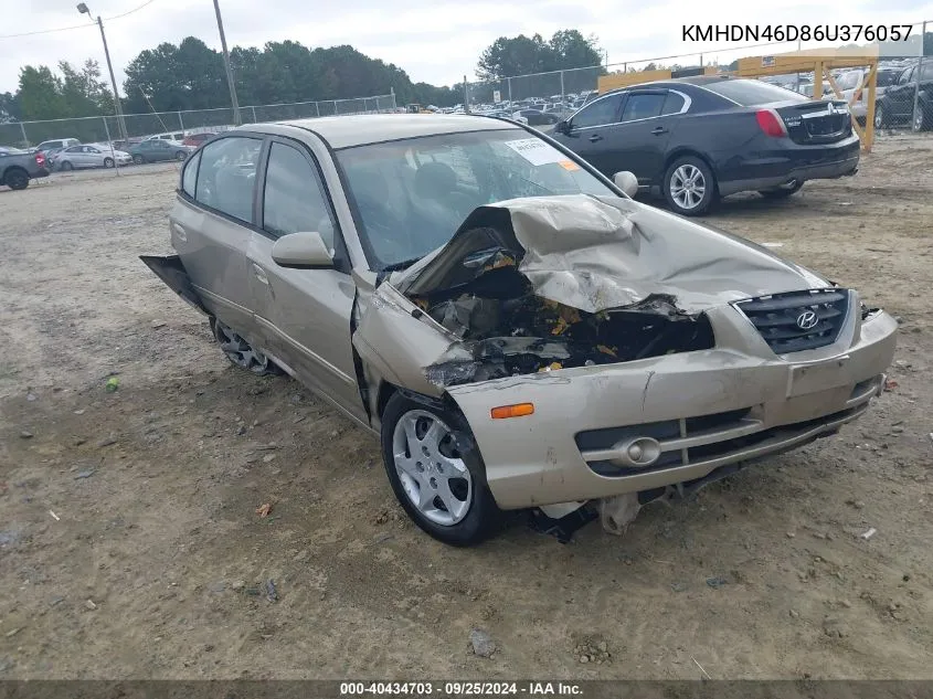 2006 Hyundai Elantra Gls/Limited VIN: KMHDN46D86U376057 Lot: 40434703