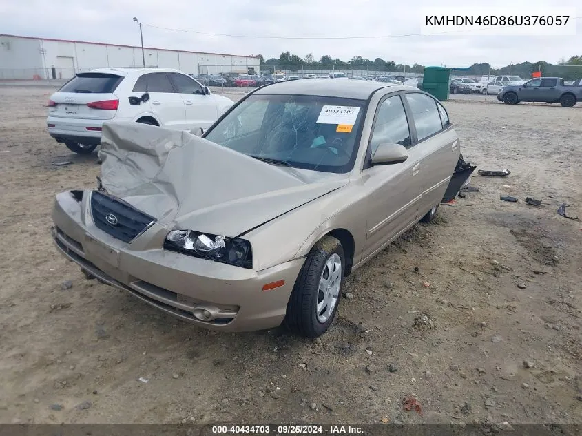 2006 Hyundai Elantra Gls/Limited VIN: KMHDN46D86U376057 Lot: 40434703