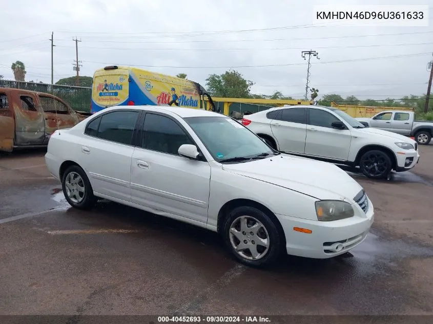 2006 Hyundai Elantra Gls/Limited VIN: KMHDN46D96U361633 Lot: 40452693