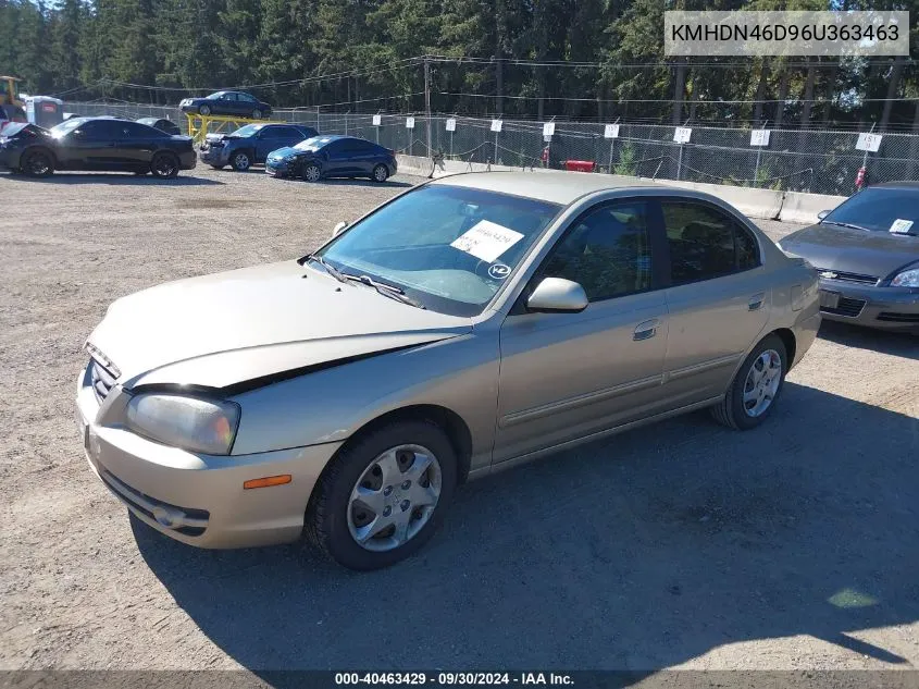 KMHDN46D96U363463 2006 Hyundai Elantra Gls/Limited