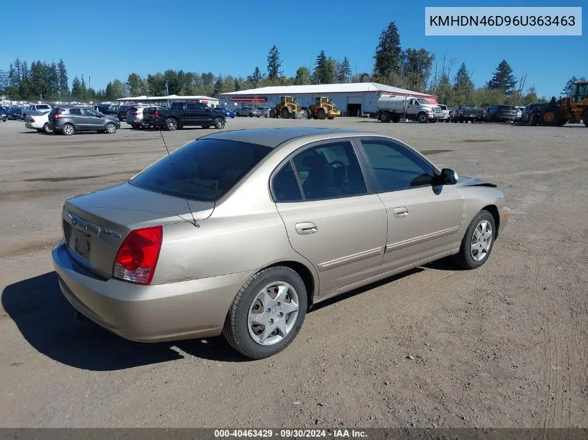 KMHDN46D96U363463 2006 Hyundai Elantra Gls/Limited