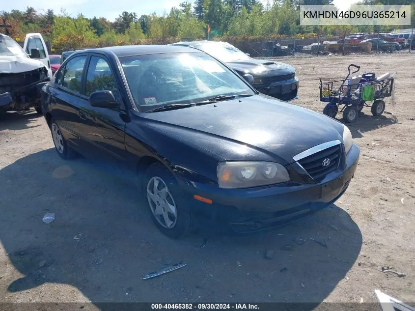 KMHDN46D96U365214 2006 Hyundai Elantra Gls/Limited