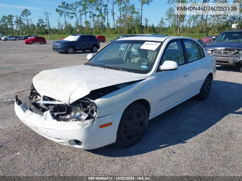 2006 Hyundai Elantra Gls/Limited VIN: KMHDN46D76U253138 Lot: 40484212